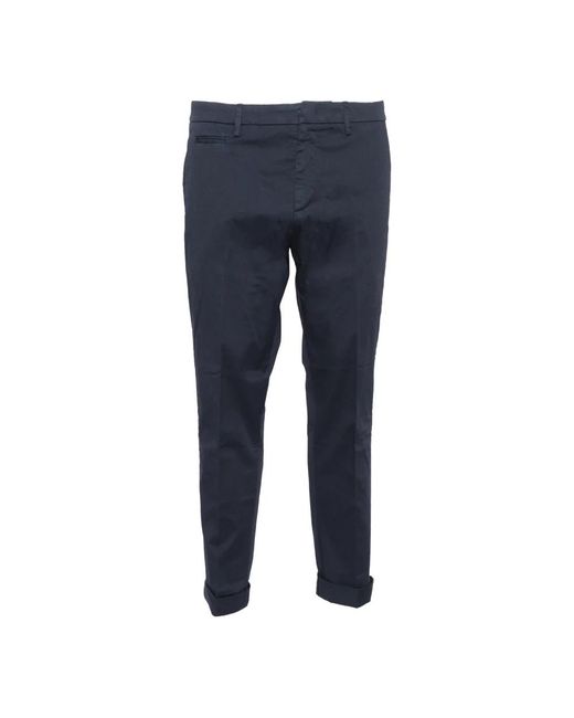 Dondup Blue Slim-Fit Trousers for men