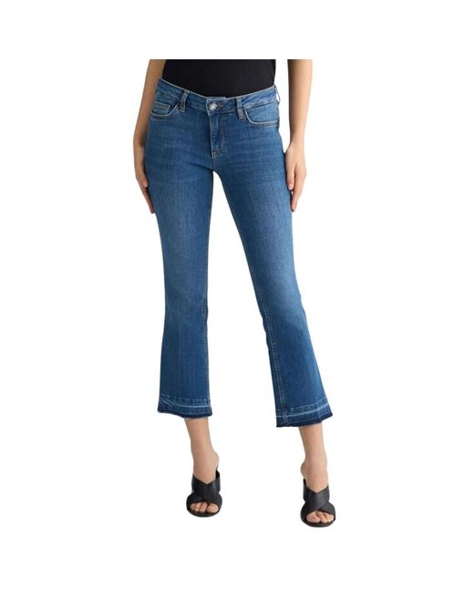Liu Jo Stonewash Flare Jeans in het Blue