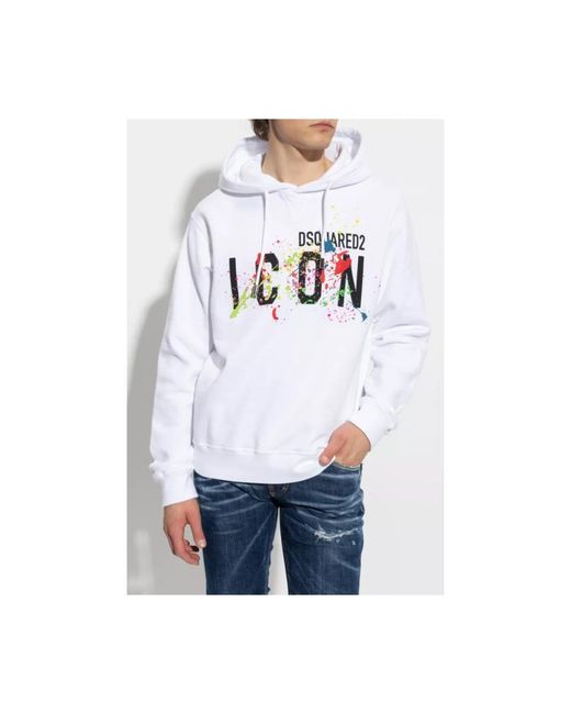 DSquared² White Hoodies for men