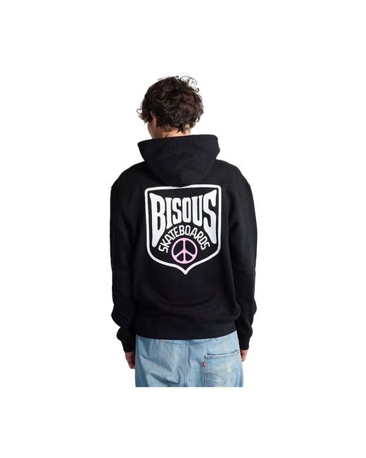 Bisous Skateboards Hoodies & Sweatvesten ,Zwart ,Katoen Blason Hoodie in het Black voor heren