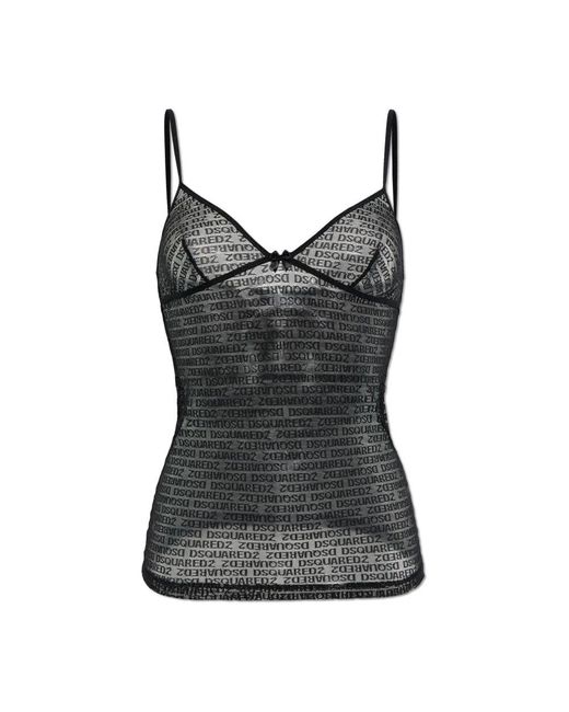 DSquared² Black Spitzen-camisole-top