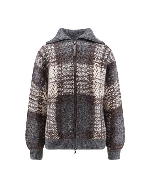 Brunello Cucinelli Gray Cardigans