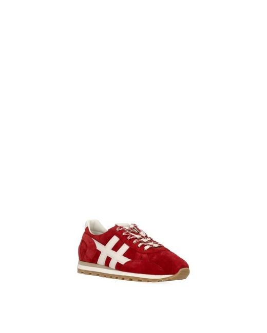 Hogan Red H701 Suede Sneakers