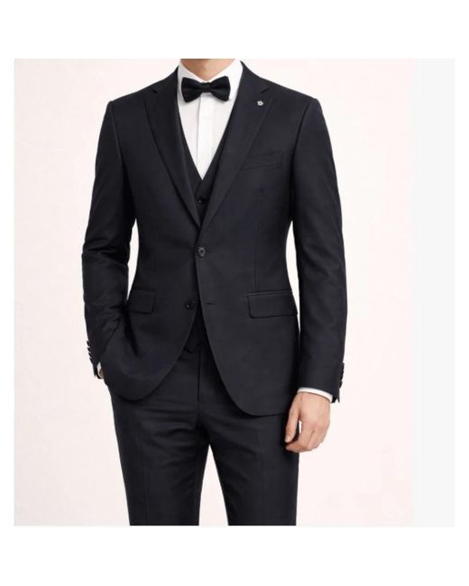 Single Breasted Suits Bharnaba de hombre de color Blue