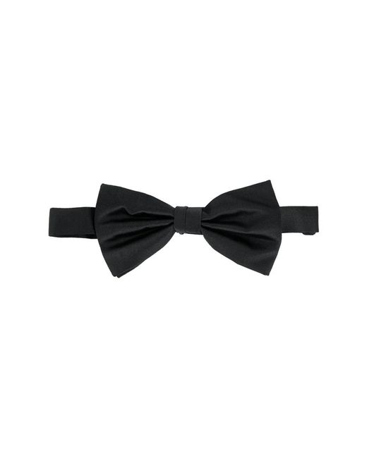 Canali Black Bow Tie Silk for men