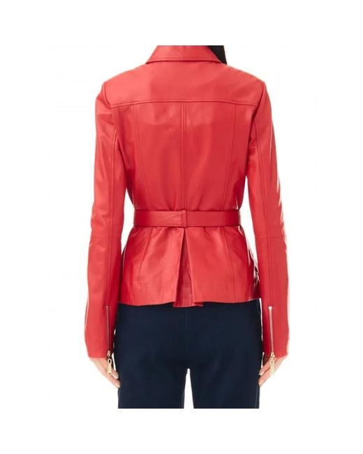 Blugirl Blumarine Red Leather Jackets