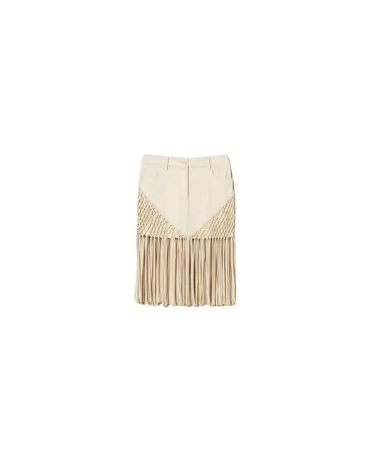 Twinset Natural Short Skirts