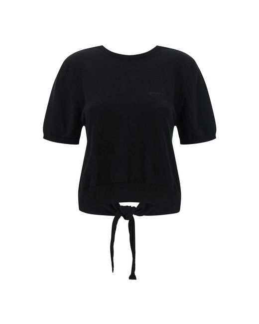 Ganni Black Round-Neck Knitwear