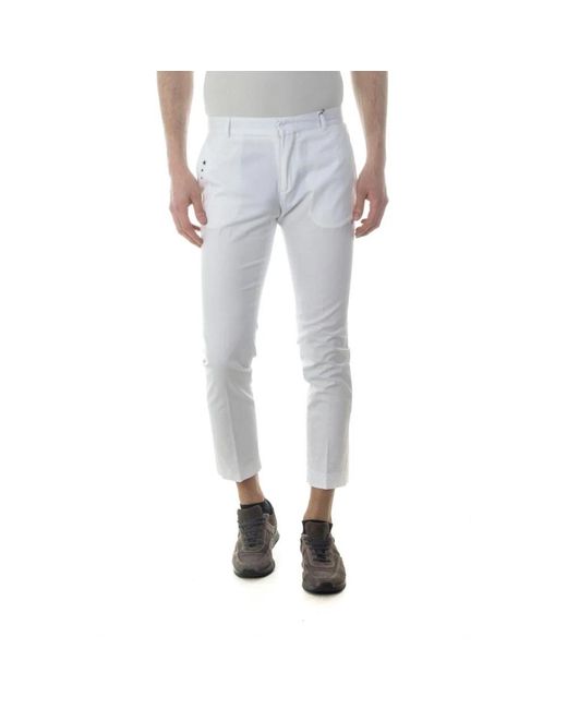 Daniele Alessandrini Gray Cropped Trousers for men