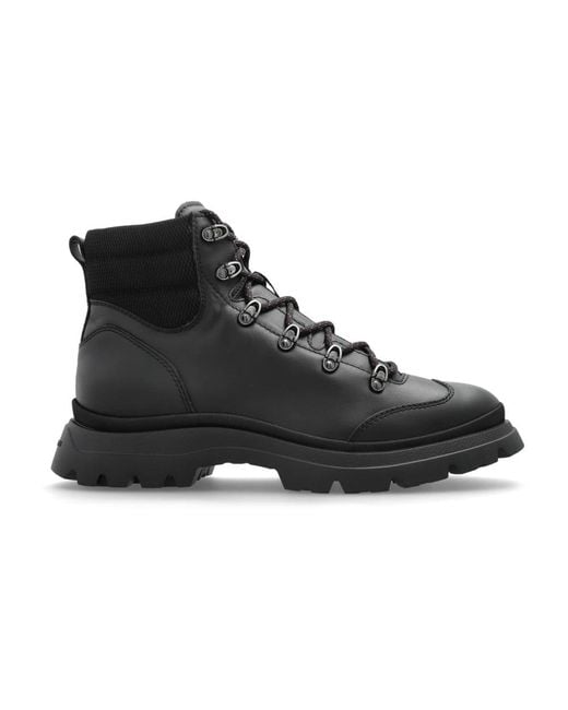 Hogan Black Lace-Up Boots for men