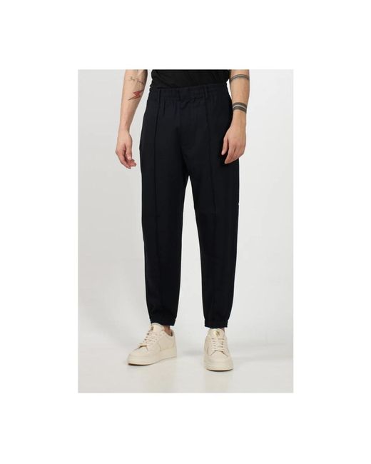 Emporio Armani Black Slim-Fit Trousers for men