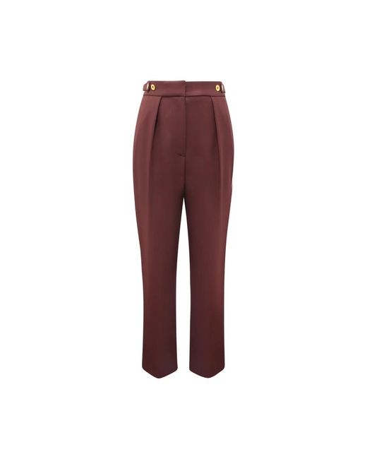 Elisabetta Franchi Red Wide Trousers