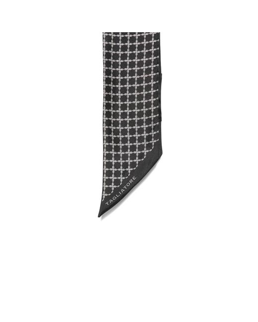 Tagliatore Black Silk Scarves for men