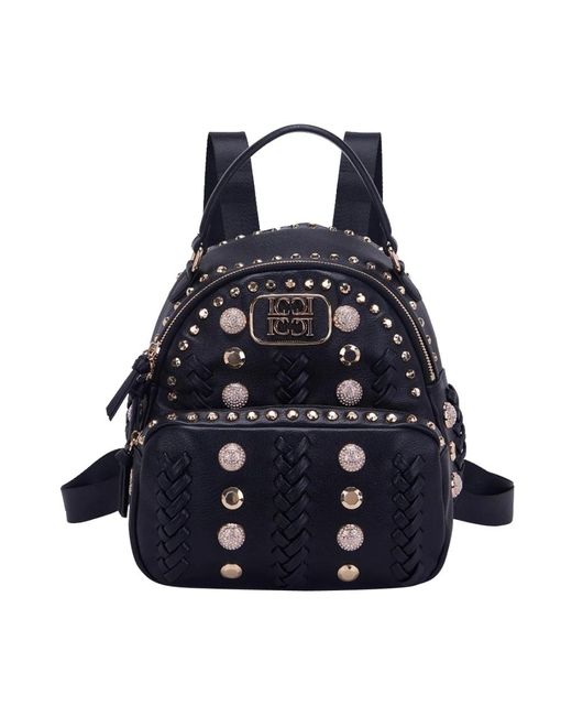 Studded hammered effect backpack di La Carrie in Blue