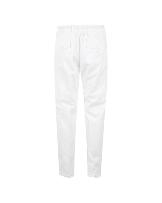 Eleventy White Slim-Fit Trousers for men
