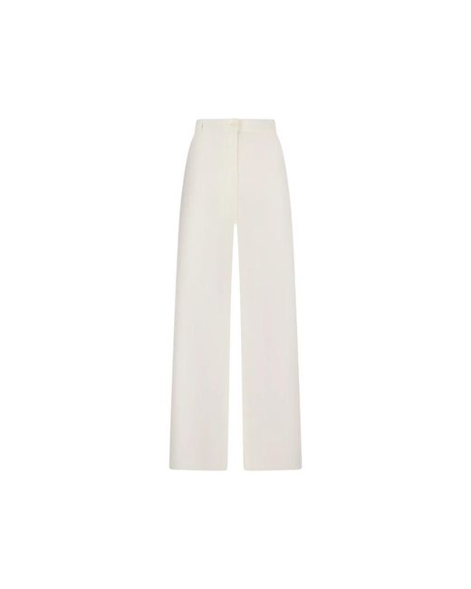 The Row White Straight Trousers