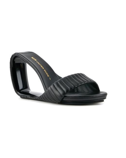 United Nude Black Wedges