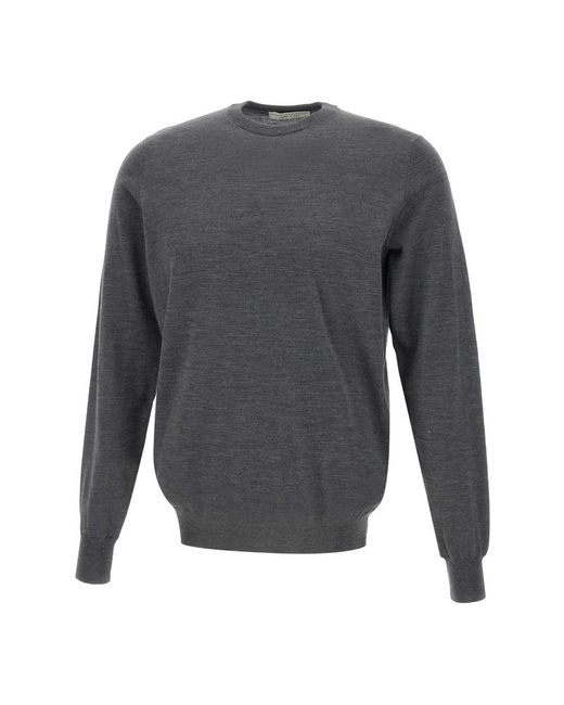 FILIPPO DE LAURENTIIS Gray Round-Neck Knitwear for men