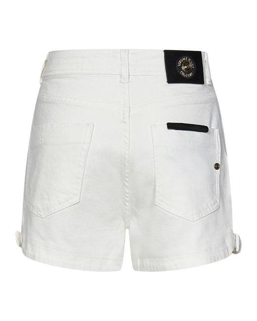 Versace White Denim Shorts