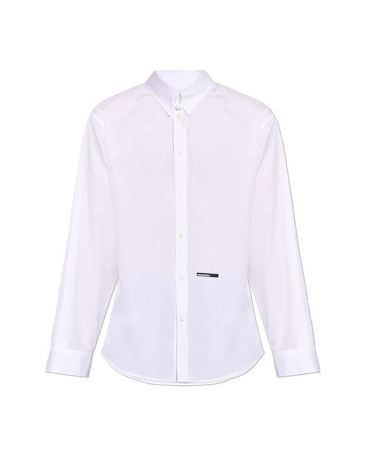 DSquared² Cotton Shirt in het White voor heren