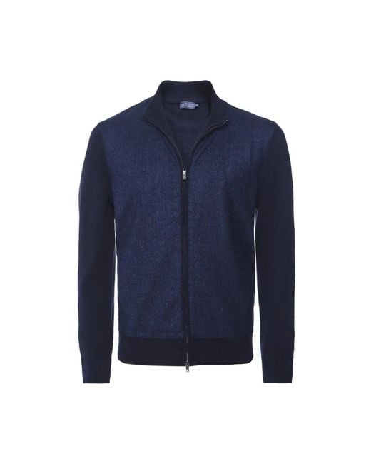 Hackett Truien & Vesten ,Blauw ,Wol Merino Wollen Knitwear in het Blue voor heren
