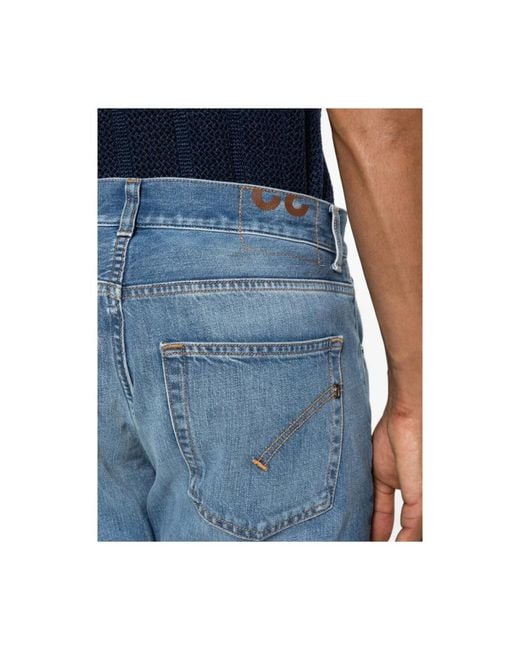 Dondup Blue Straight Jeans for men