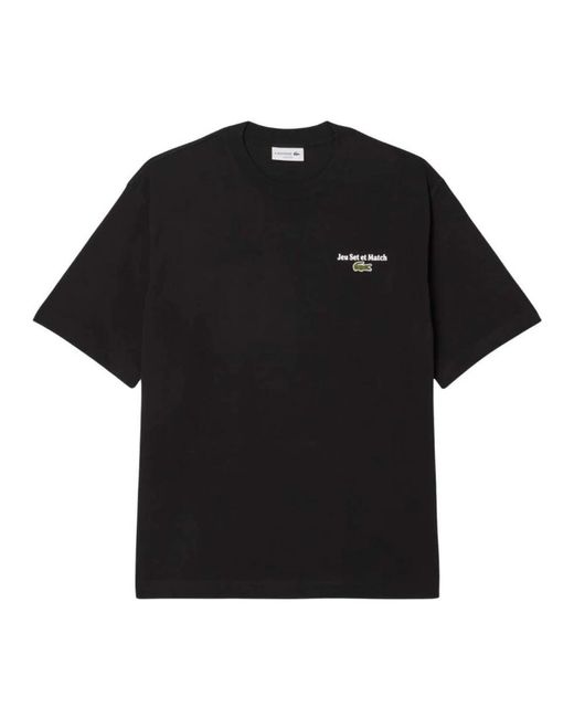 Lacoste Heritage Back Logo Tee in het Black voor heren