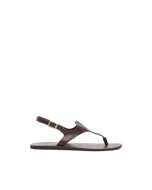 Flat Sandals Manebí en coloris Brown