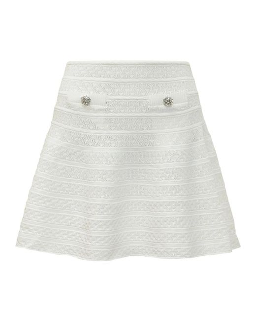 Self-Portrait White Short Skirts