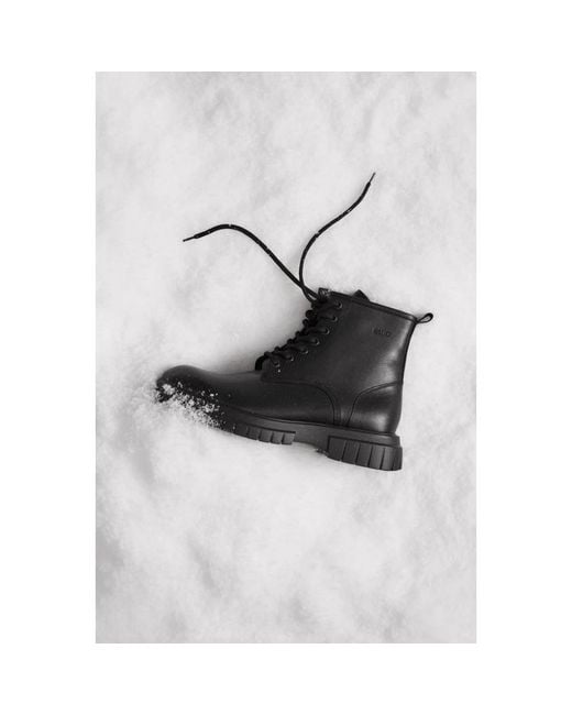 ESTRO Black Lace-Up Boots for men
