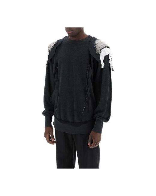 Maison Margiela Inside-out sweatshirt mit decortiqué-applikationen in Black für Herren
