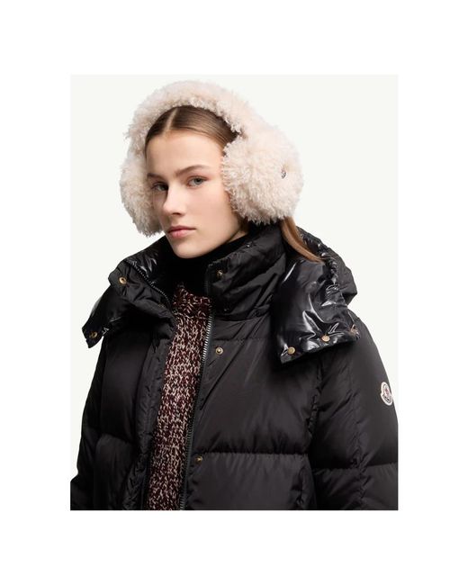 Moncler Teddy Fleece Gewatteerde Hoed in het Natural
