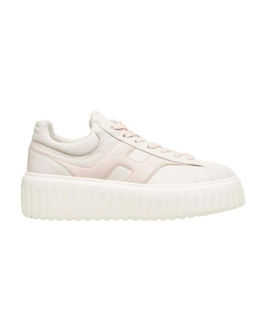 Hogan White Rosa sneakers mit h-streifen