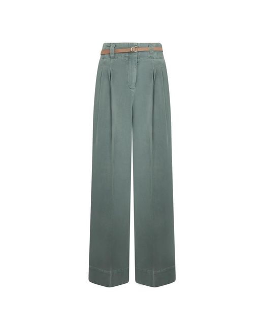 Peserico Green Wide Trousers