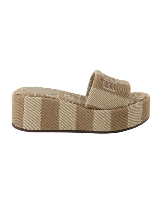 Fendi Brown Wedges