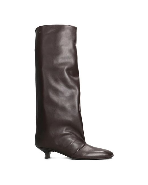 Vicini Brown Stiefel Mit Eckiger Spitze