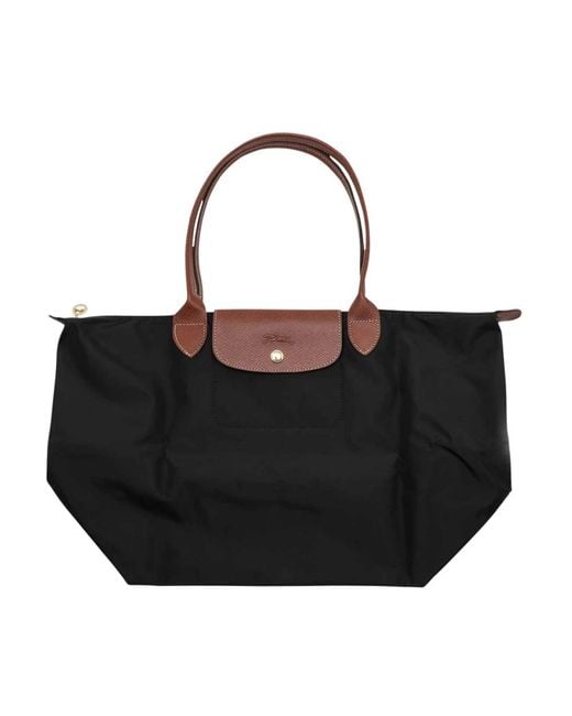 Longchamp Black Shopping Bags
