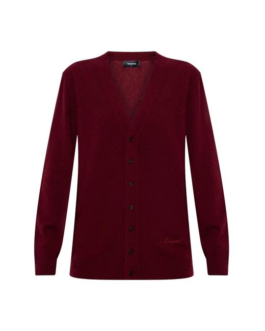 DSquared² Logo Cardigan in het Purple