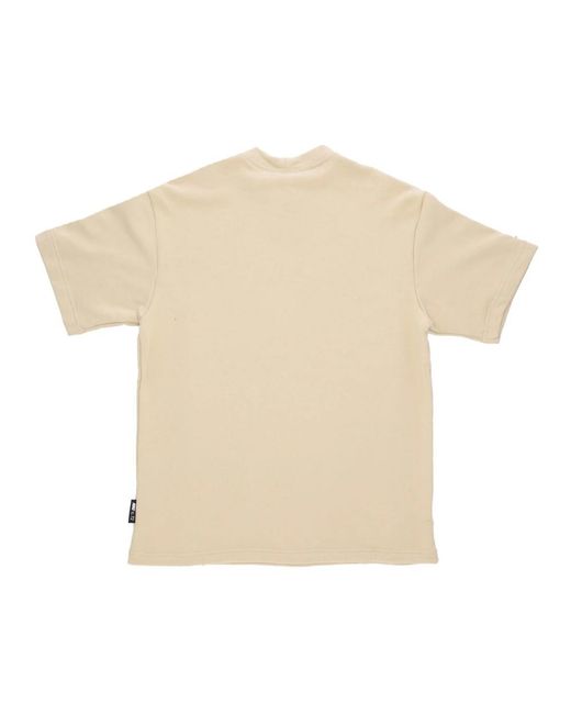 Nike Fitness ,Katoen Crewneck Lightweight Short Sleeve Fleece T-Shirt in het Natural voor heren
