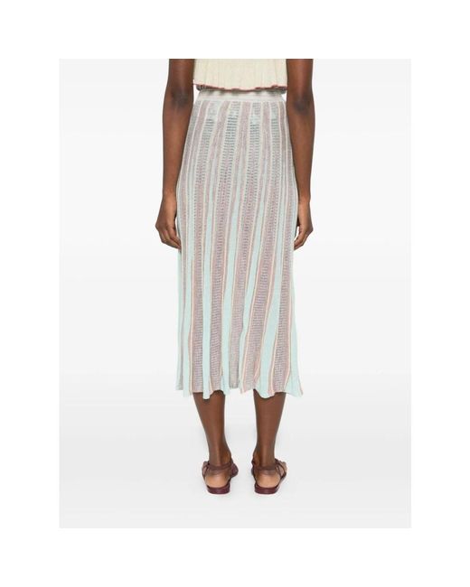 Forte_forte Gray Midi Skirts
