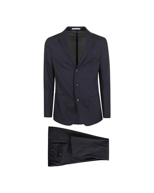 Eleventy Blue Single Breasted Suits for men