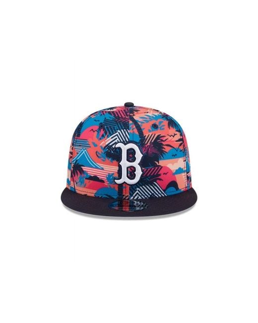 KTZ Accessoires ,Veelkleurig ,Boston Printed Gorra Hat in het Blue