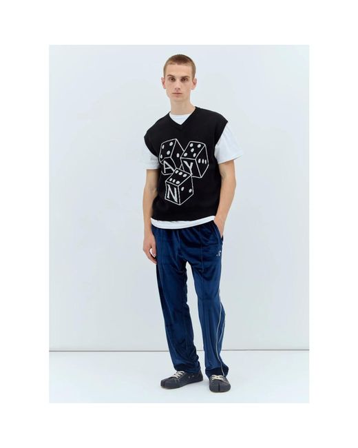 AWAKE NY Black Sleeveless Jumpers for men