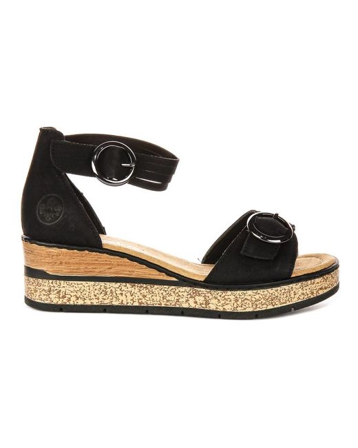 Rieker Black Wedges