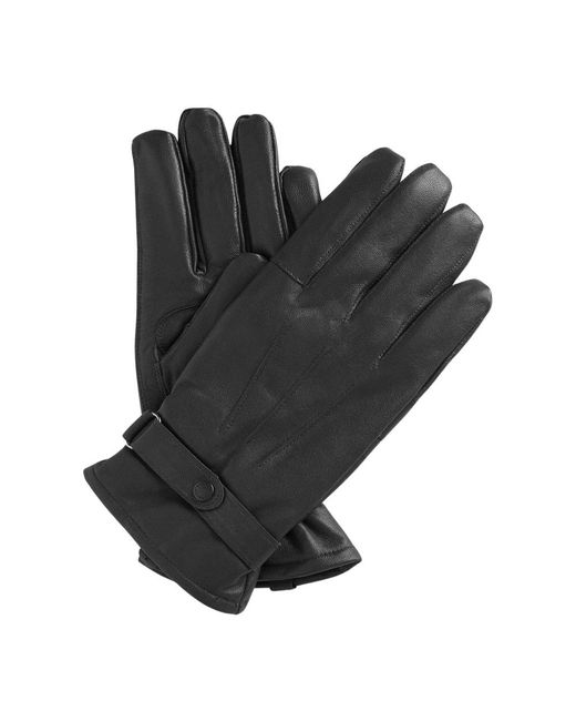 Barbour Accessoires ,Zwart ,Leer Burnished Leather Thinsulate Gloves in het Black voor heren