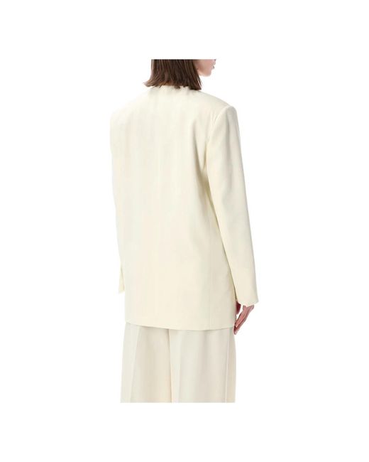 Alberta Ferretti Natural Blazers