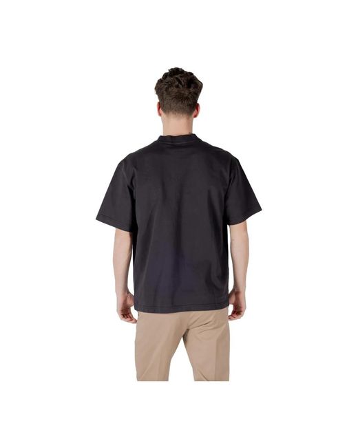 HUGO Schwarzes Baumwoll-T-Shirt Mit Rundhalsausschnitt in Black für Herren