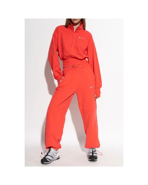 Adidas Fitness ,Oranje ,Katoen Selure Sweatshirt in het Red