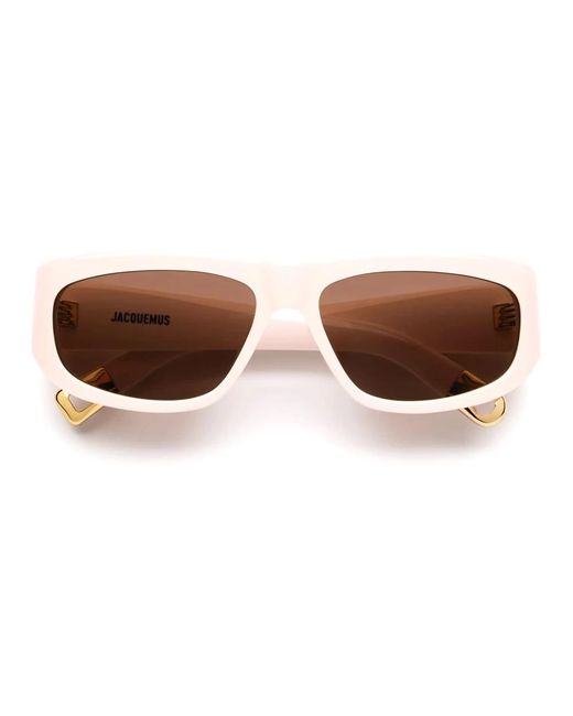 Gafas de sol ovaladas Jacquemus de color Brown