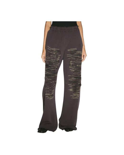 Wide Trousers MM6 by Maison Martin Margiela en coloris Gray